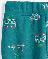 First Impressions Baby Boys Tree Transport Printed Fleece Pants, Created for Macy's