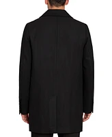 Sam Edelman Men's Coat with Faux-Leather Trim