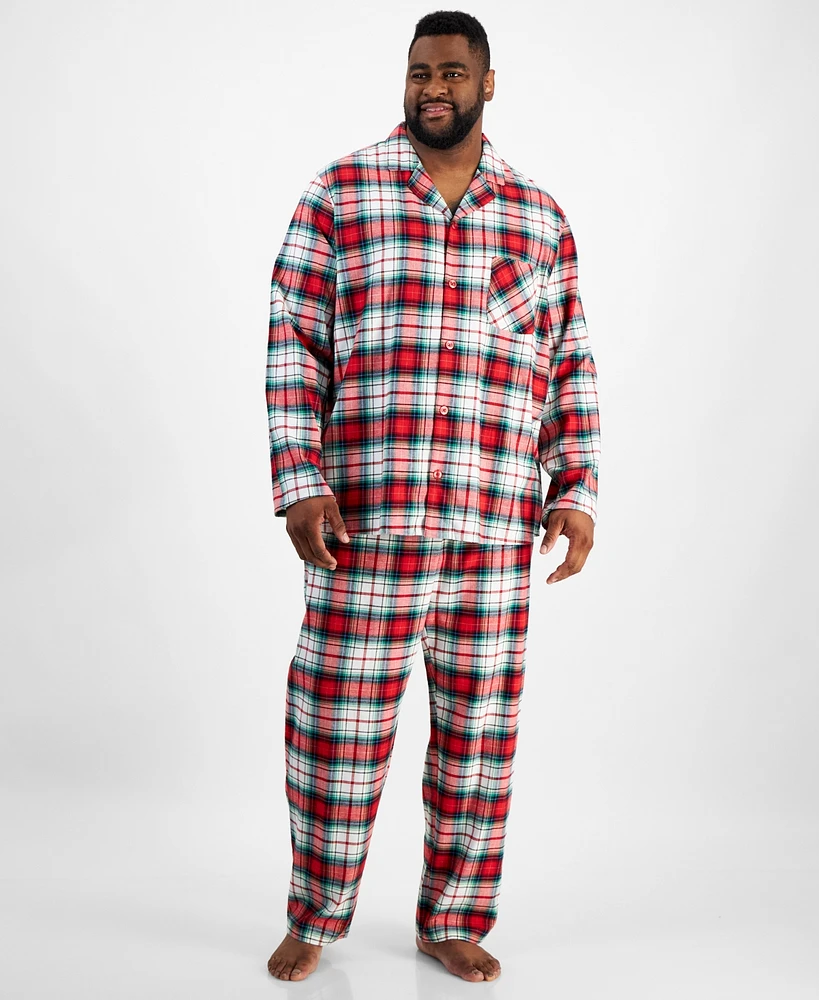 Holiday Lane Big & Tall Winterton Plaid Notch Collar Matching Family Pajamas Set, Created for Macy's