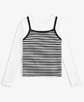 Epic Threads Little & Big Girls Stripe Layered-Look Long-Sleeve Top, Exclusively at Macy's