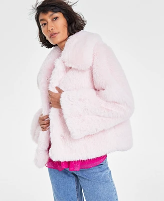 On 34th Women's Faux-Fur Collared Jacket, Created for Macy's