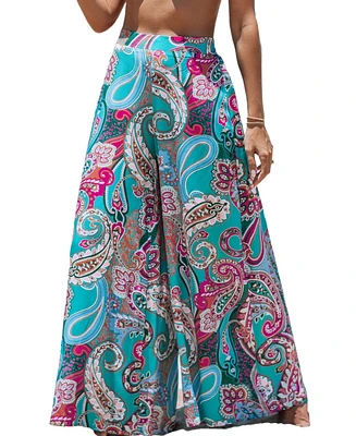 Cupshe Women's Paisley High-Rise Wide Leg Pants