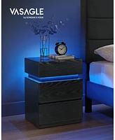 Slickblue Bedside Table with Led Lights for Modern Illumination and Stylish Convenience