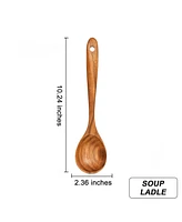 Sugift 9-Piece Natural Teak Wooden Kitchen Utensils Set