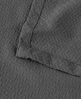 Superior Nobel Cotton Jacquard Dobby Weave Textured Chevron Lightweight Woven Throw, 50" x 60"