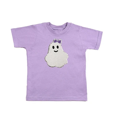 Sweet Wink Toddler Girls Girly Ghost Patch Halloween Short Sleeve T-Shirt