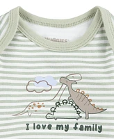 Huggies Baby Boys Organic Short Sleeve Bodysuits 3-Pack