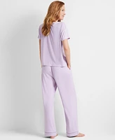 State of Day Women's 2-Pc. Fluid Knit Pajamas Set, Created for Macy's