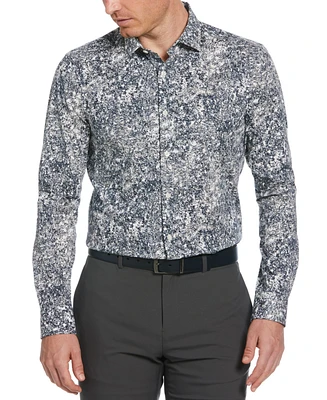 Perry Ellis Men's Regular-Fit Stretch Foliage-Print Button-Down Shirt