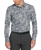 Perry Ellis Men's Regular-Fit Stretch Foliage-Print Button-Down Shirt