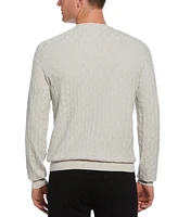 Perry Ellis Men's Tech Regular-Fit Textured Geo Crewneck Sweater