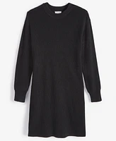 On 34th Women's Ribbed Crewneck Sweater Dress, Created for Macy's