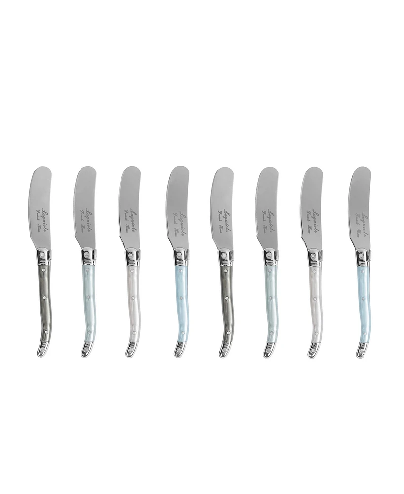 French Home Laguiole 8-Piece Spreader Set with Mother of Pearl Handles