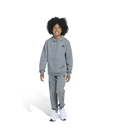 adidas Big Boys Minimal Logo Heather Fleece Pullover, 2-Piece Set