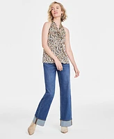 On 34th Women's Halter Tie-Neck Sleeveless Top, Created for Macy's