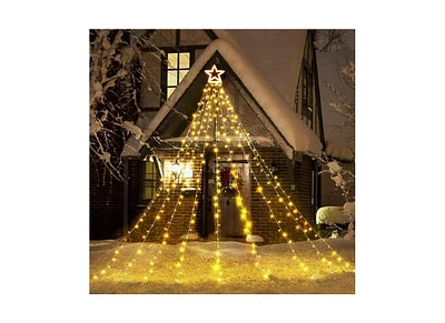 Cowin Christmas Star Lights Waterfall Tree Lights 344 Led 10Ft