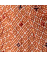 Raas Women's Bandhani and Ajrakh Print Chaniya Choli with Mirror Work