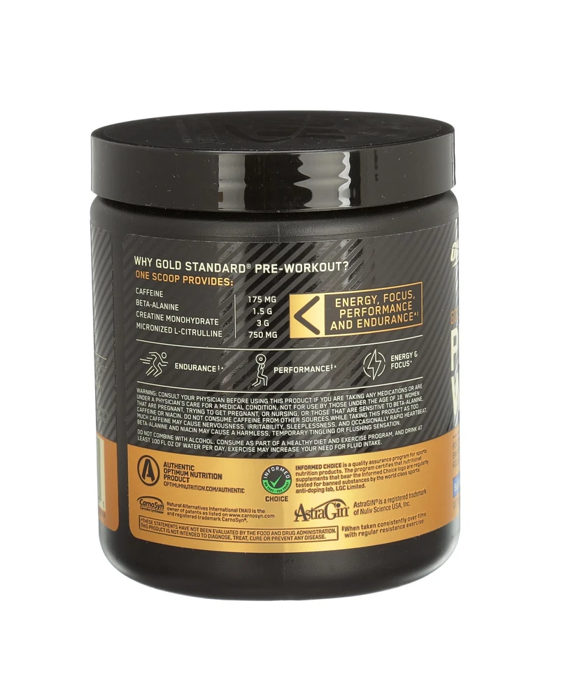 Optimum Nutrition Nutrition, Gold Standard Pre-Workout, 10.58 oz, 30 Servings
