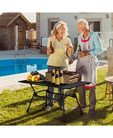 Folding Heavy-Duty Aluminum Camping Table with Carrying Bag