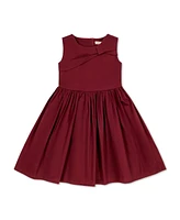 Hope & Henry Baby Girls Asymmetrical Bow Sateen Party Dress