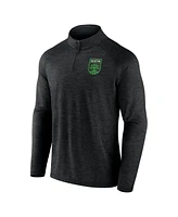 Fanatics Men's Black Austin Fc Primary Logo Raglan Quarter-Zip Top