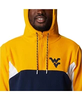 Columbia Men's Navy West Virginia Mountaineers Lodge Quarter-Zip Hoodie