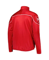 Adidas Men's Scarlet Nebraska Huskers Aeroready Knit Quarter-Snap Jacket