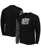 Nike Men's Black Brooklyn Nets Courtside Versus Flight MAX90 Long Sleeve T-Shirt