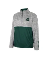 Colosseum Men's Gray Michigan State Spartans John Half-Zip Jacket