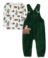 Baby Essentials Boy Overall and T-shirt, 2-Piece Set