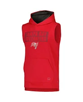 Msx by Michael Strahan Men's Red Tampa Bay Buccaneers Marathon Sleeveless Pullover Hoodie