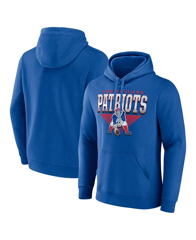 Fanatics Men's Royal New England Patriots Geometric Chrome Pullover Hoodie