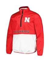 G-iii Sports by Carl Banks Men's Scarlet Nebraska Huskers Cornerman Half-Zip Top