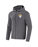 Fanatics Men's Gray Los Angeles Rams Fleece Pullover Hoodie