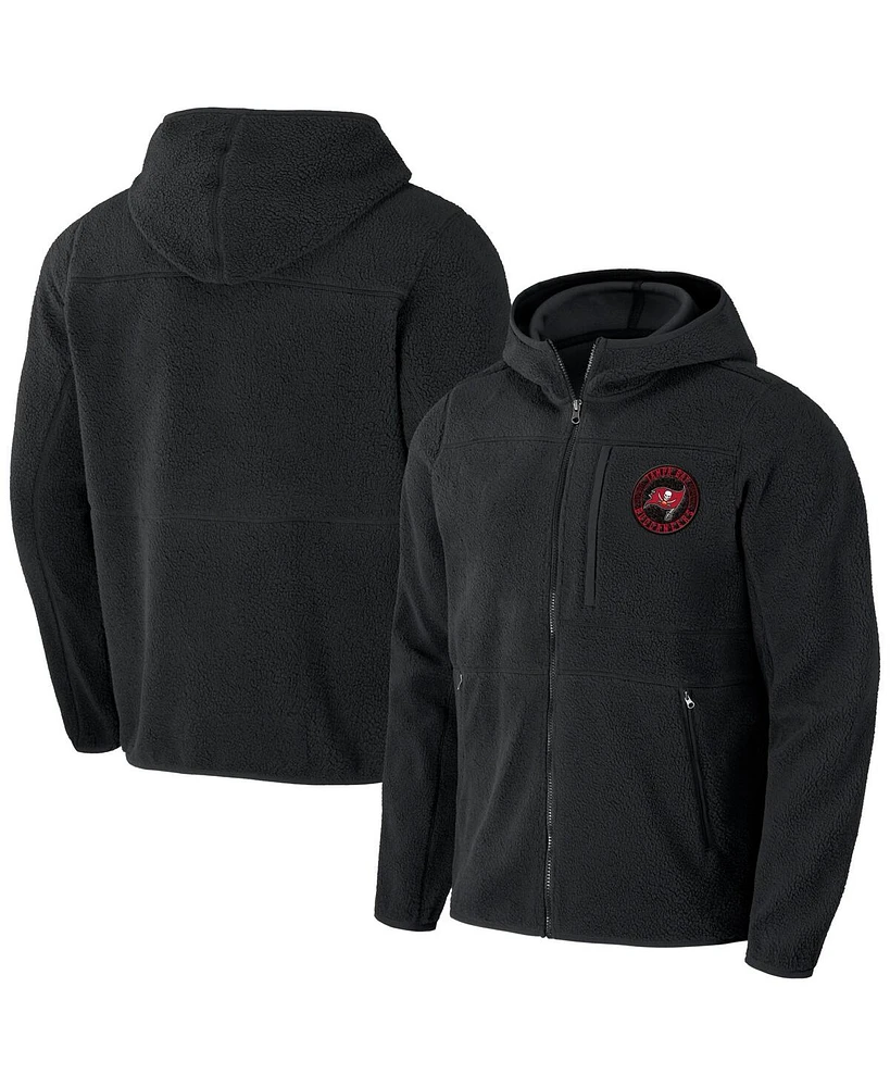 Fanatics Men's Black Tampa Bay Buccaneers Sherpa Full-Zip Hoodie