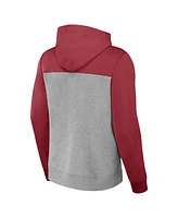 Fanatics Men's Heather Gray Arizona Cardinals Color Blocked Pullover Hoodie