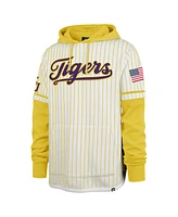 '47 Brand Men's White Lsu Tigers Double Header Shortstop Pullover Hoodie