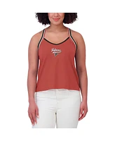 Wear by Erin Andrews Women's Red Atlanta Falcons Cross Strap Tri-Blend Tank Top