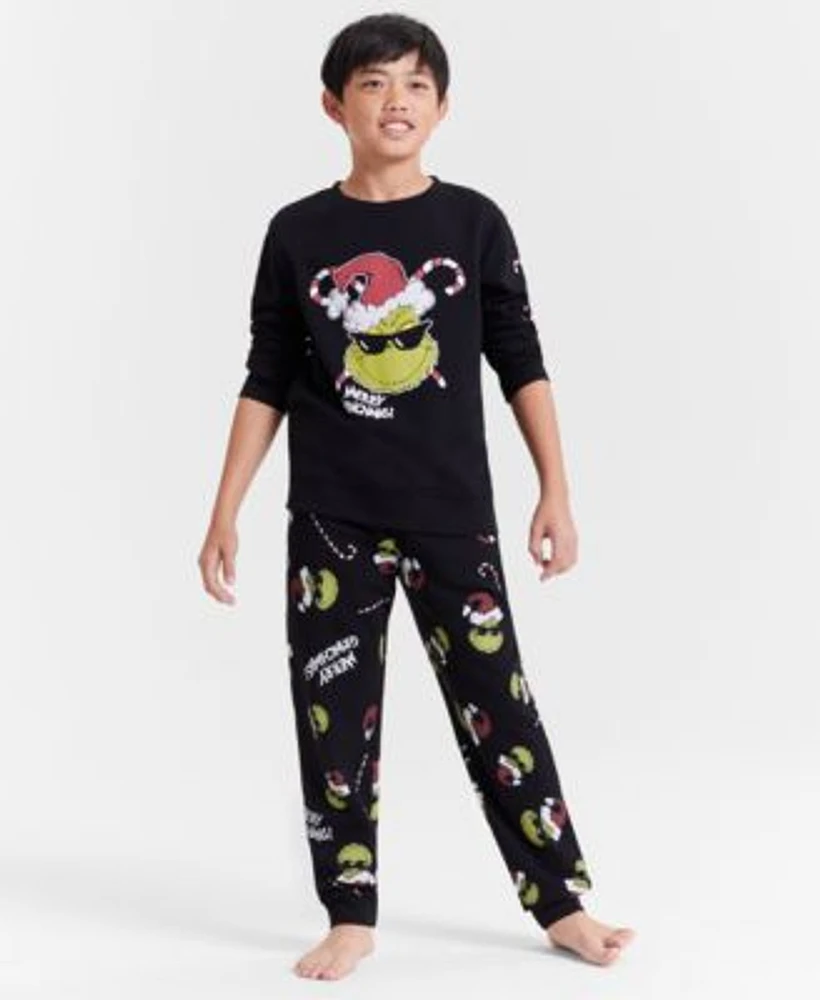 Epic Threads Little Big Boys Merry Grinchmas Fleece Sweatshirt Printed Sweatpants Created For Macys