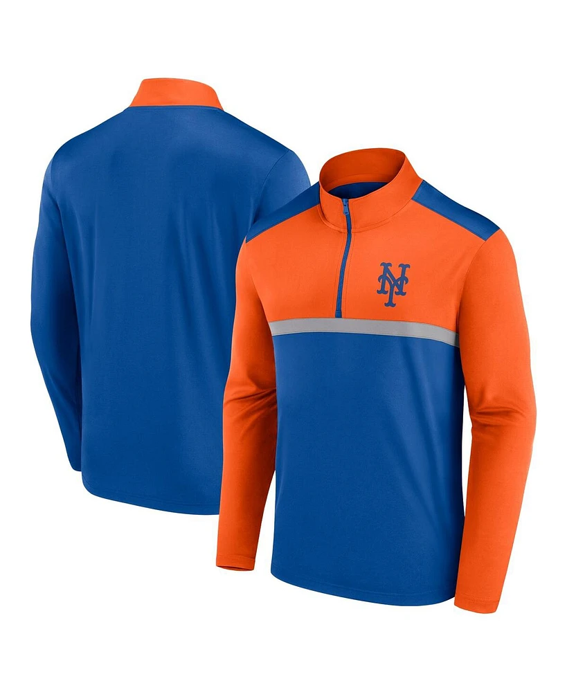 Fanatics Men's Royal New York Mets Unstoppable Quarter-Zip Top