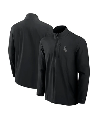 Fanatics Men's Black Chicago White Sox Front Office Woven Full-Zip Jacket