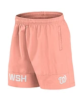 Fanatics Men's Coral Washington Nationals Elements Swim Shorts