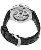 Seiko Men's Automatic Presage Cocktail Time Black Leather Strap Watch 40mm