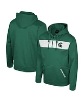 Colosseum Men's Green Michigan State Spartans Quarter-Zip Hoodie