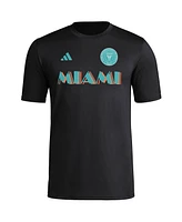 Adidas Men's Black Inter Miami Cf 2024 Jersey Hook Pre-Match T-Shirt