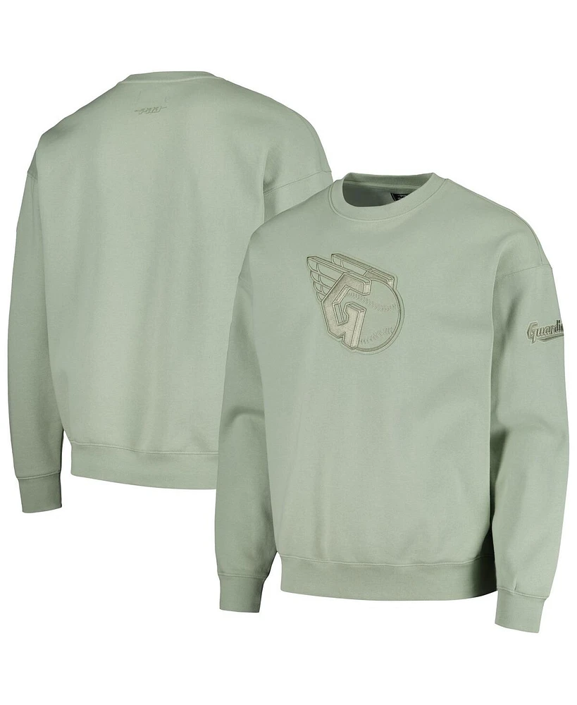 Pro Standard Men's Green Cleveland Guardians Neutral Drop Shoulder Pullover Sweatshirt