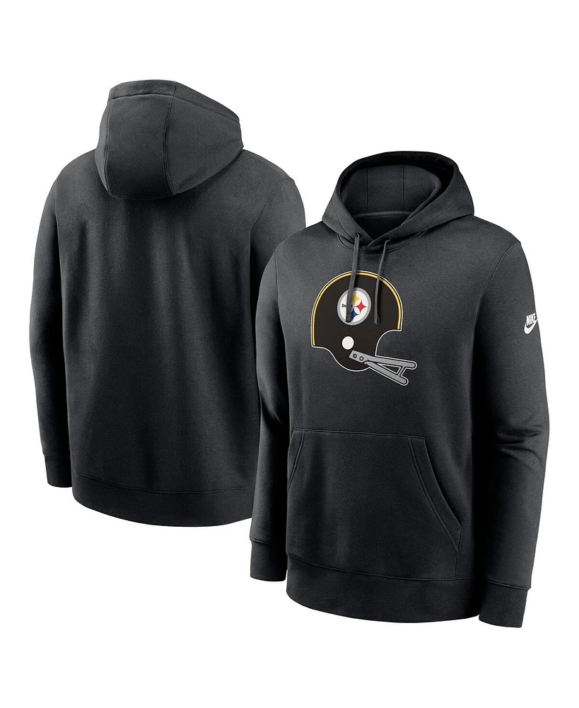 Nike Men's Black Pittsburgh Steelers Rewind Club Logo Pullover Hoodie