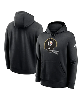 Nike Men's Black Pittsburgh Steelers Rewind Club Logo Pullover Hoodie