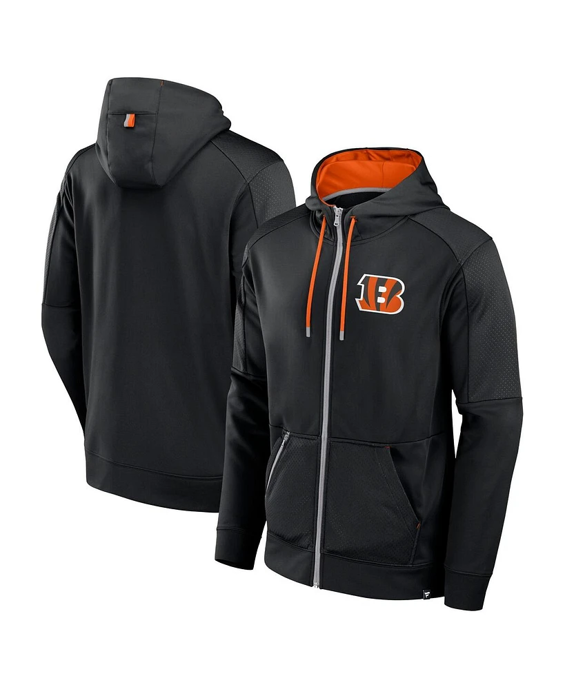 Fanatics Men's Black Cincinnati Bengals Defender Full-Zip Hoodie