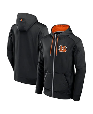 Fanatics Men's Black Cincinnati Bengals Defender Full-Zip Hoodie